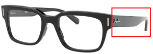 Aste originali Ray-Ban RB5388 Pezzi, colore 2000 · Nero lucido