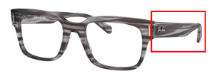 Aste originali Ray-Ban RB5388 Pezzi, colore 8055 · Striato grigio