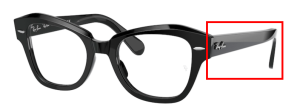 Aste originali Ray-Ban RB5486 State Street, colore 2000 · Nero lucido