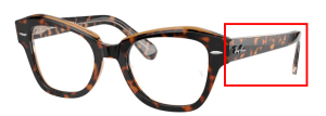Aste originali Ray-Ban RB5486 State Street, colore 5989 · Avana su trasparente marrone