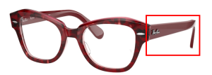 Aste originali Ray-Ban RB5486 State Street, colore 8097 · Avana su trasparente porpora