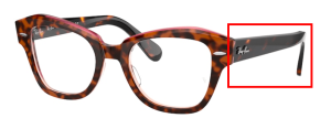 Aste originali Ray-Ban RB5486 State Street, colore 8098 · Avana su trasparente rosa