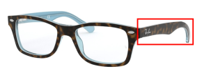 Aste originali Ray-Ban RB1531 Junior, colore 3701 · Avana su avana blu