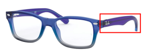Aste originali Ray-Ban RB1531 Junior, colore 3647 · Blu sfumato iridescent grigio