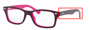 Aste originali Ray-Ban RB1531 Junior, colore 3702 · Viola su fucsia
