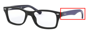 Aste originali Ray-Ban RB1531 Junior, colore 3748 · Nero