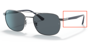 Aste originali Ray-Ban RB3670, colore 004 · Gunmetal