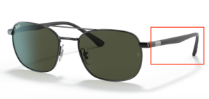 Aste originali Ray-Ban RB3670, colore 002 · Nero