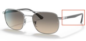 Aste originali Ray-Ban RB3670, colore 003 · Argento