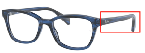 Aste originali Ray-Ban RB1591 Junior, colore 3848 · Striato blu