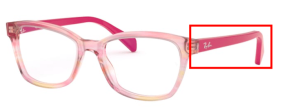 Aste originali Ray-Ban RB1591 Junior, colore 3806 · Fuxia striato multicolor