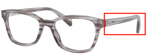 Aste originali Ray-Ban RB1591 Junior, colore 3850 · Striato grigio