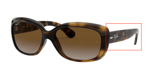 Aste originali Ray-Ban RB4101 Jackie Ohh, colore 710 · Avana chiaro