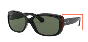 Aste originali Ray-Ban RB4101 Jackie Ohh, colore 601 · Nero