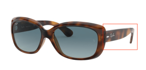 Aste originali Ray-Ban RB4101 Jackie Ohh, colore 642 · Avana