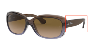 Aste originali Ray-Ban RB4101 Jackie Ohh, colore 860 · Marrone sfumato lilac