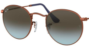 Lenti originali Ray-Ban RB3447 Round Metal, colore 96 · Marrone sfumato blu