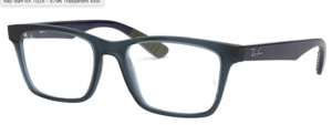 Aste originali Ray-Ban RB7063 vista, colore 5679 · Opaco trasparent grigio/blu