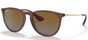 Ray-Ban 4171 ERIKA, colore 6593T5 · Trasparente marrone scuro