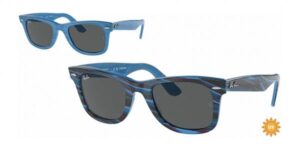 Ray-Ban 2140 WAYFARER, colore 1409B1 · Fotocromatico striato blu