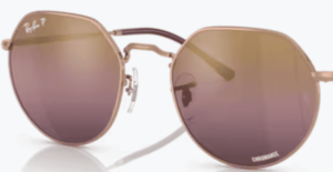 Lenti originali Ray-Ban RB3565 Jack, colore G9 · Oro/rosso polarizzato