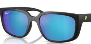 Lenti originali Ray-Ban RB4443M, colore A1 · Flash blu specchio chromance polarizzato · plastica