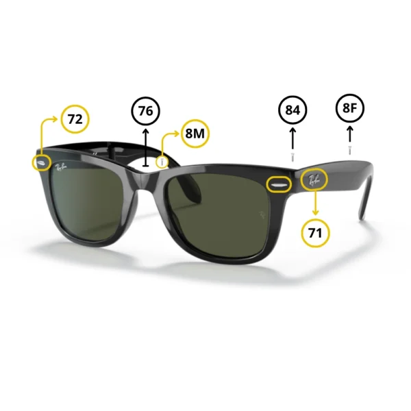 Pezzi di Ricambio Ray-Ban 4105 Originali