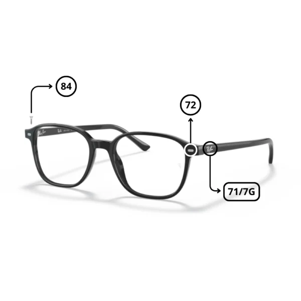 Pezzi di Ricambio Ray-Ban 5393 LEONARD Originali