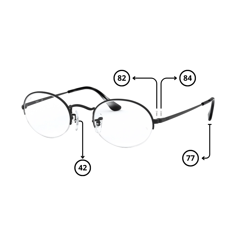 Pezzi di Ricambio Ray-Ban 6547 Oval Gaze Originali