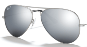 Lenti originali Ray-Ban RB3025 Aviator Large Metal, colore W3 · Grigio specchio polarizzato