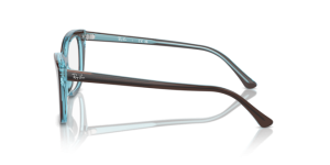 Aste originali Ray-Ban RB5433, colore 8366 · Marrone su trasparente blu