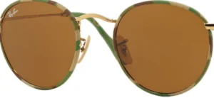 Lenti originali Ray-Ban RB3447 Round Metal, colore 33 · Marrone