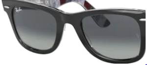 Lenti originali Ray-Ban RB4340 Wayfarer, colore M3 · Grigio blu sfumato polarizzato