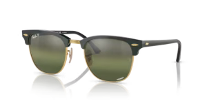 Lenti originali Ray-Ban RB3716 Clubmaster Metal, colore G4 · Polarizzato trasparente sfumato verde scuro