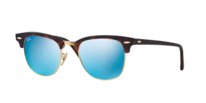 Lenti originali Ray-Ban RB3716 Clubmaster Metal, colore 7E · Flash blu