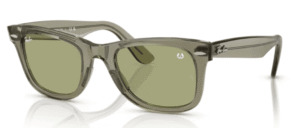 Ray-Ban 2140 WAYFARER, colore 68694E · Trasparente verde