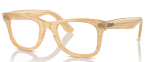 Ray-Ban RX4340V WAYFARER EASE, colore 8383 · Fotocromatico striato marrone