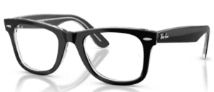Ray-Ban RX4340V WAYFARER EASE, colore 2034 · Nero su trasparente