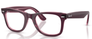Ray-Ban RX4340V WAYFARER EASE, colore 8364 · Viola su trasparente rosa