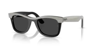 Ray-Ban 2240 WAYFARER, colore 144248 · Grigio su nero