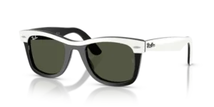 Ray-Ban 2240 WAYFARER, colore 144431 · Bianco su nero