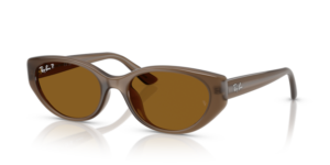 Ray-Ban 4457D, colore 677983 · Trasparente marrone