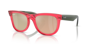 Ray-Ban R0502S WAYFARER REVERSE, colore 67132O · Trasparente rosso