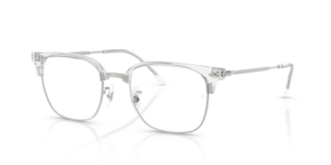 Ray-Ban RX7216 NEW CLUBMASTER, colore 2001 · Trasparente su argento