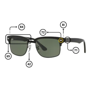 Piezas de Repuesto RB4190 CLUBMASTER SQUERE Originales