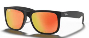 Ray-Ban 4165 JUSTIN, colore 622/6Q · Rubber nero