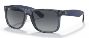 Ray-Ban 4165 JUSTIN, colore 6596T3 · Trasparente blu