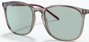 Lenti originali Ray-Ban RB4387, colore Q5 · Photochromatic verde sfumato blu · plastica