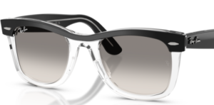 Lenti originali Ray-Ban RB2240 Wayfarer, colore 32 · Trasparente sfumato grigio