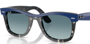 Lenti originali Ray-Ban RB2240 Wayfarer, colore 3M · Blu sfumato grigio
